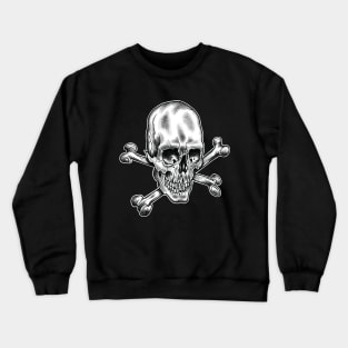 Skull and Crossbones Neo Traditional Tattoo Crewneck Sweatshirt